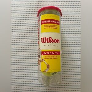 Wilson Tennis Balls Canister in Yellow with Red Cap